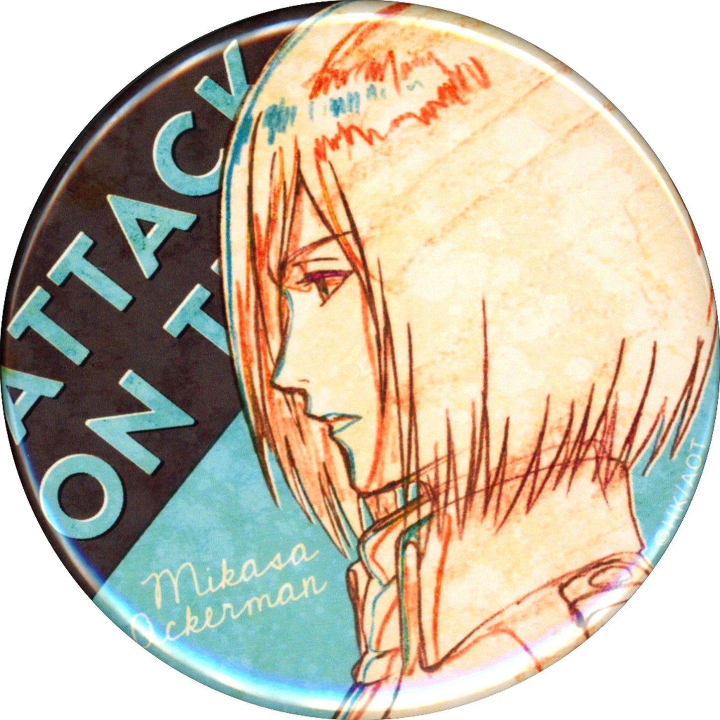 Mikasa Ackerman Attack on Titan WIT STUDIO Button Collection Vol.2 [USED]