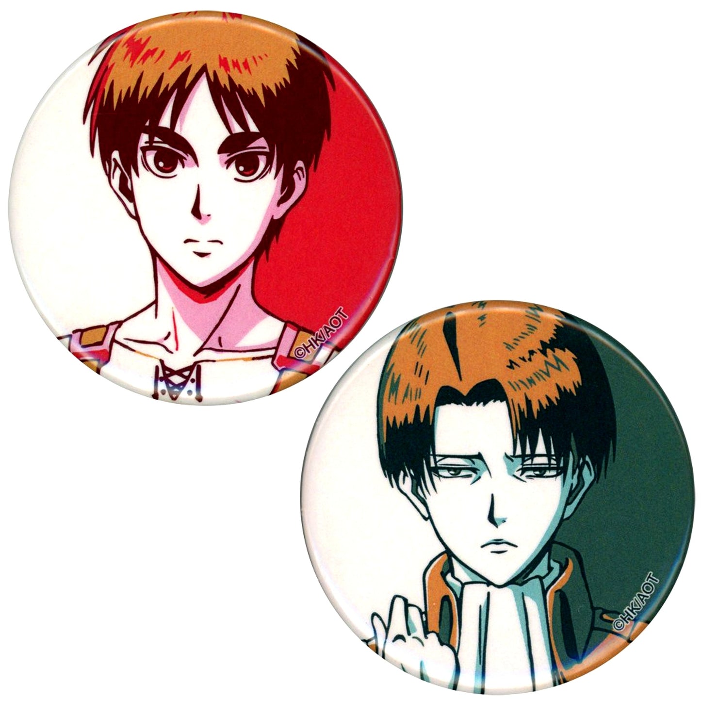 Eren Yeager & Levi Ackerman Attack on Titan Trading Badge Color Palette Ver. Vol. 2 AMNIBUS Purchase Bonus [USED]