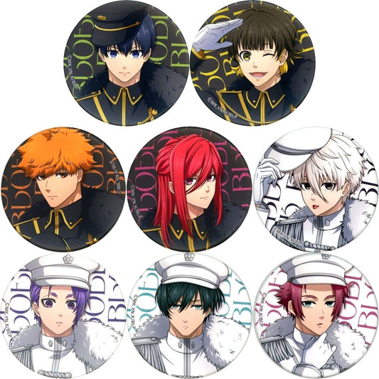 Set of 8 Blue Lock x STELLAMAP CAFE / Blue military & MILITARY POP UP SHOP in BicCamera animega x Sofmap Fair Trading Mat Button Blue Military Ver. [USED]