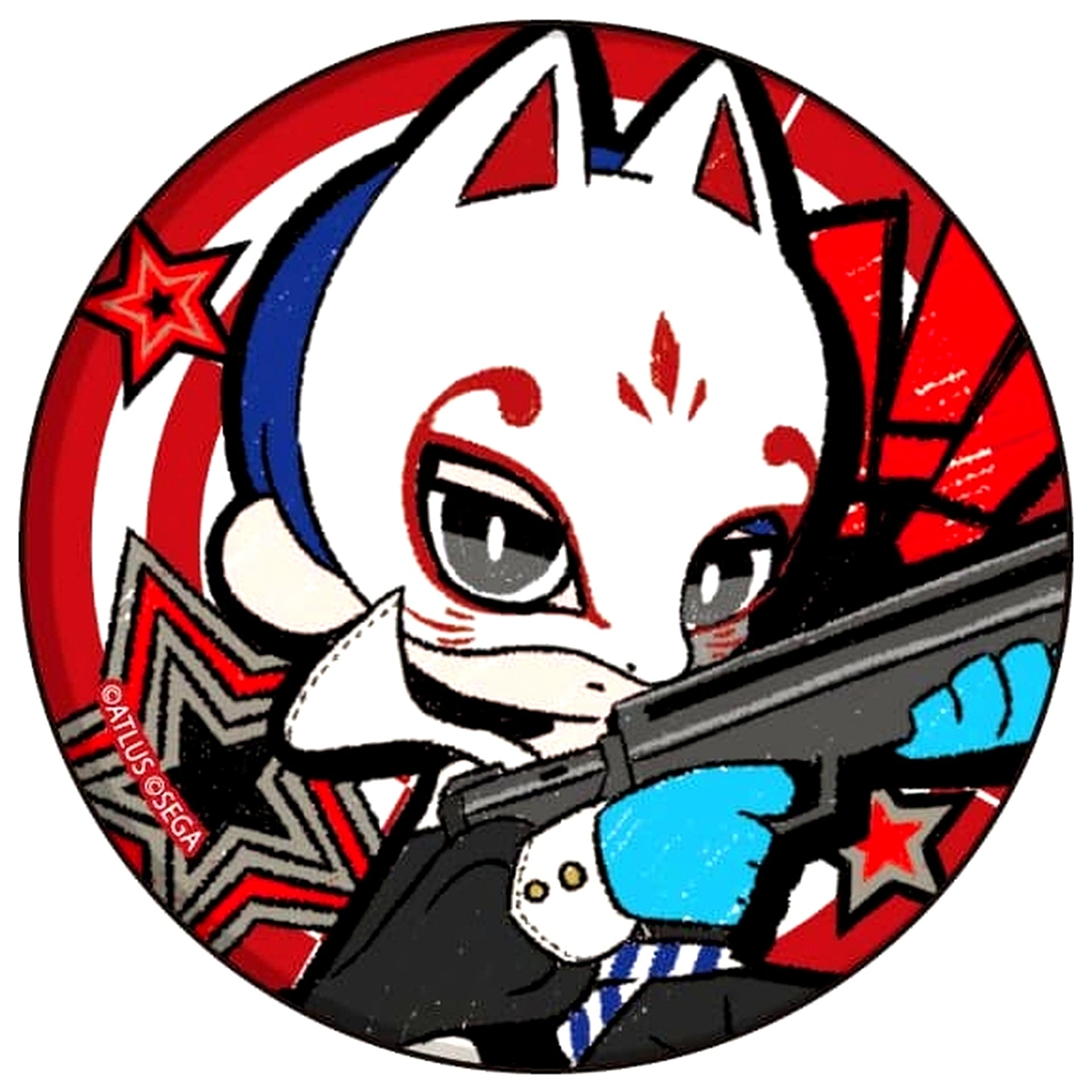 Yusuke Kitagawa Persona 5 Tactica Button 01. GraffArt Illustration [USED]