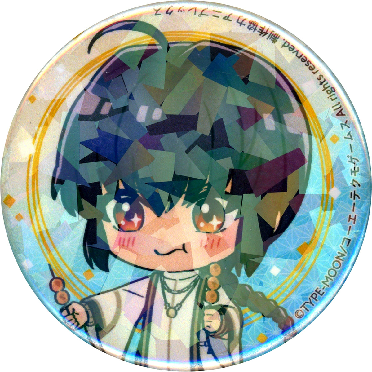 Saber Fate/Samurai Remnant Collaboration Cafe in motto cafe Trading Hologram Button [USED]