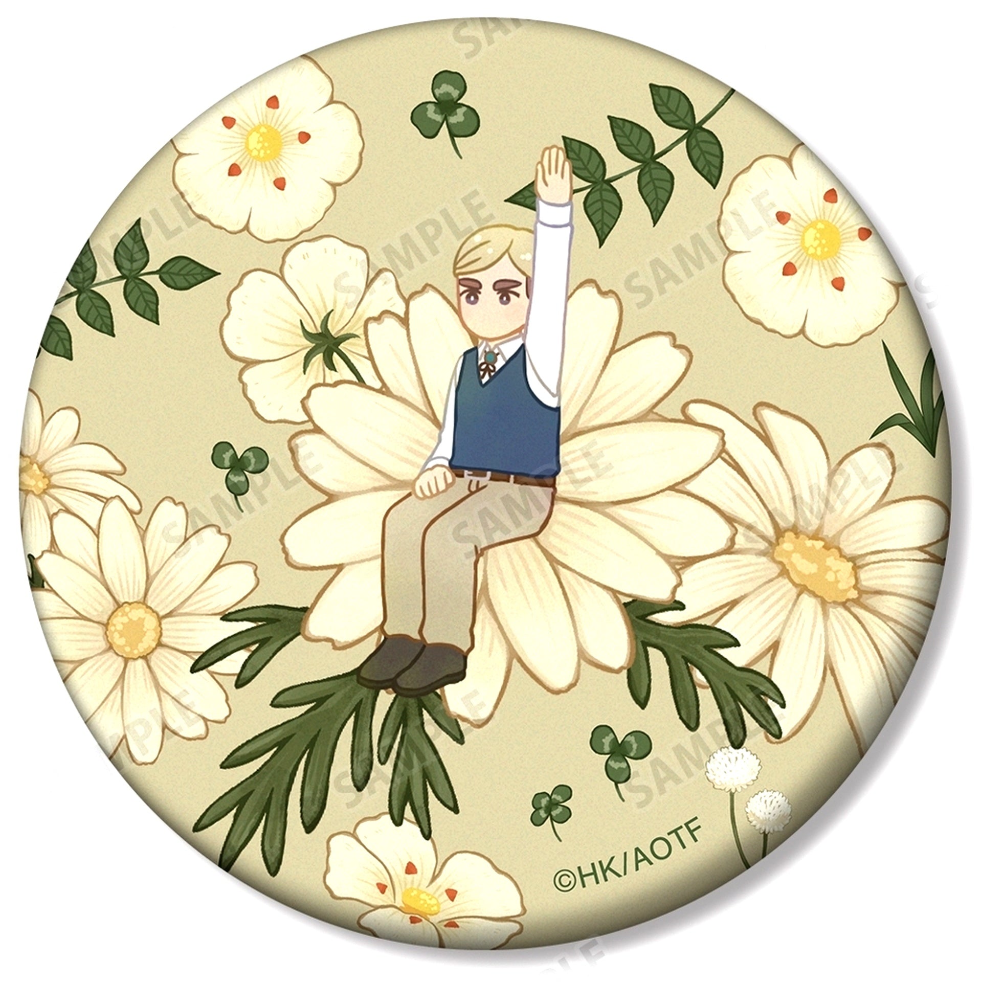 Erwin Smith Attack on Titan Botania Vol 2 Trading Matte Button [USED]
