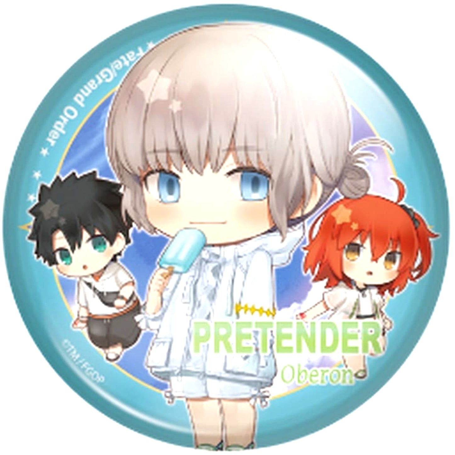 Fate/Grand Order Oberon Pretender Charatoria Can Badge Vol.14 Refreshing Summer Prince [USED]