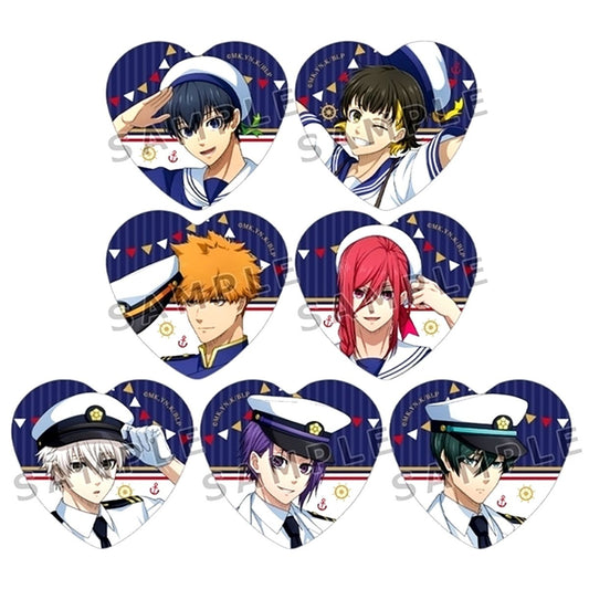 Set of 7 Blue Lock POP UP SHOP Tokyo Anime Center in DNP PLAZA SHIBUYA Illustration Heart Button Marine Look [USED]