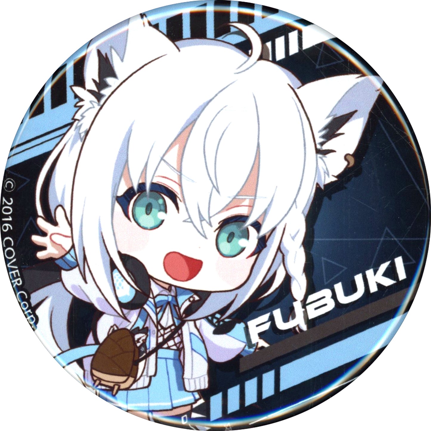 Shirakami Fubuki hololive Chibi Character Button Virtual YouTuber GAMERS fes. Cho Cho Cho Cho Gamers Random Kuji with Prizes [USED]
