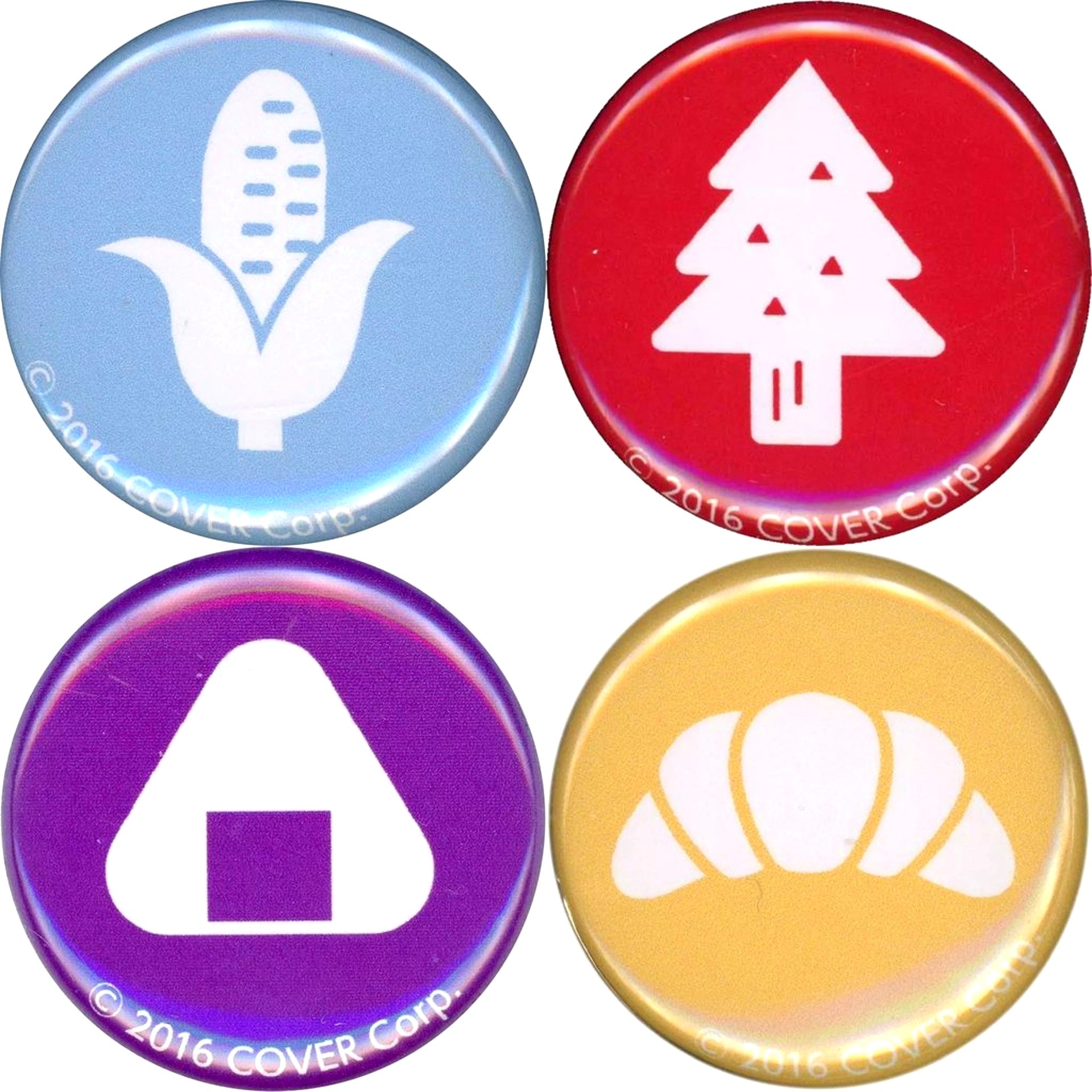 Set of 4 hololive Oshi Mark Mini Button Virtual YouTuber GAMERS fes. Cho Cho Cho Cho Gamers Random Kuji with Prizes [USED]
