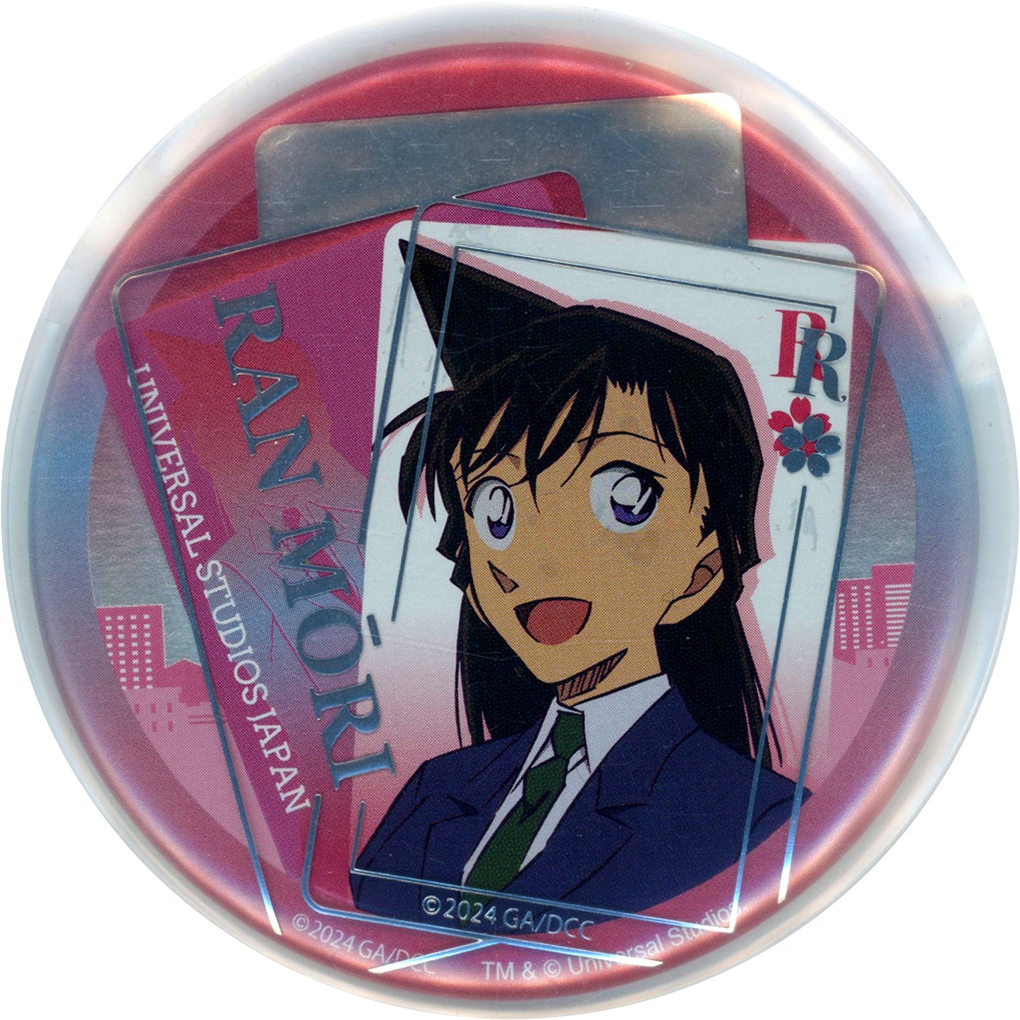 Ran Mouri Detective Conan World 2024 Button Collection With Cover Universal Studios Japan 2024 Ltd [USED]