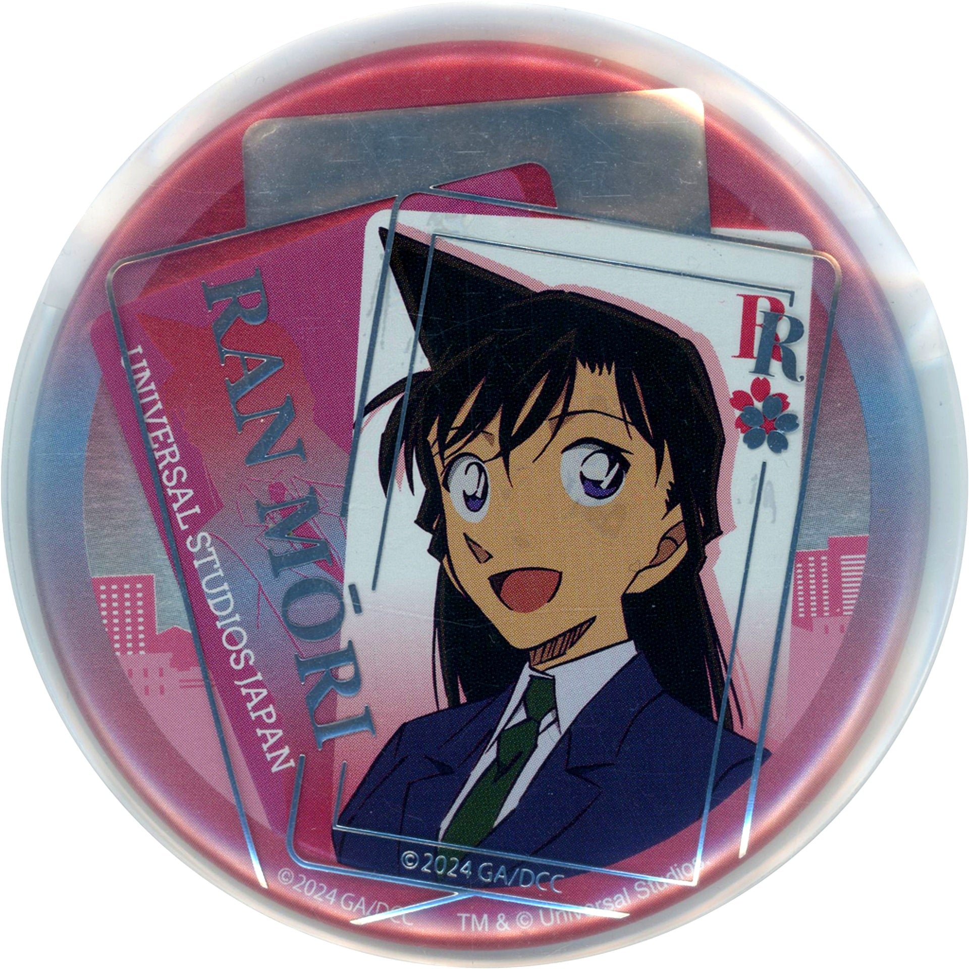 Ran Mouri Detective Conan World 2024 Button Collection With Cover Universal Studios Japan 2024 Ltd [USED]