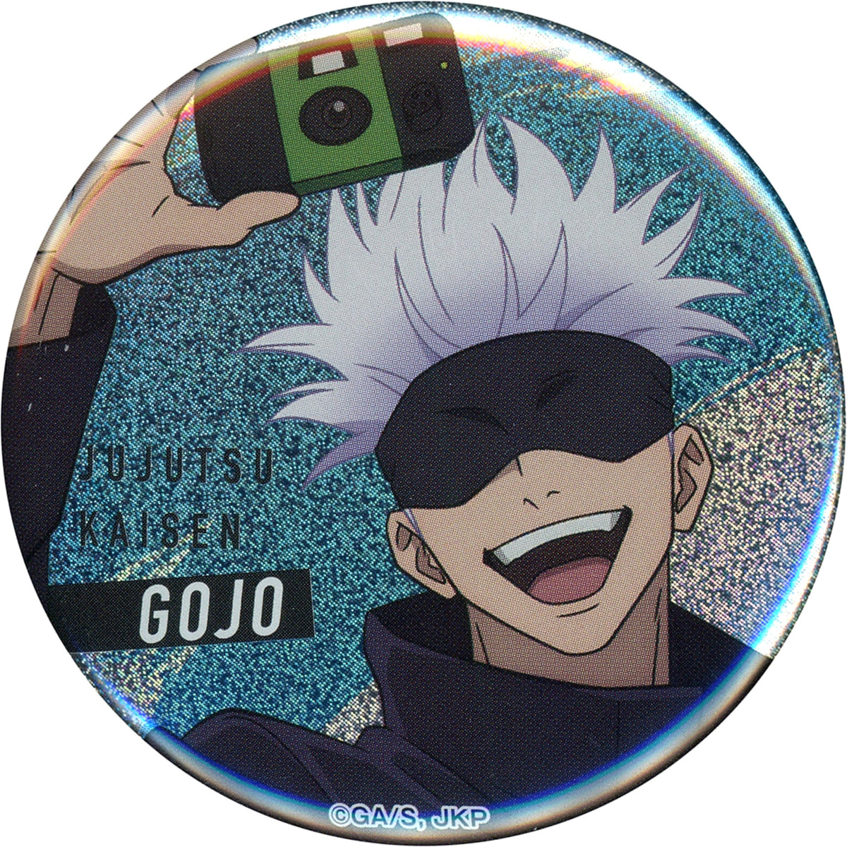 Jujutsu Kaisen Satoru Gojo Holo Ver. Trading Can Badge Juju Honpo Limited Buttons [USED]