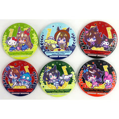 Normal Set of 6 Uma Musume Pretty Derby Season 3 x Sanrio Characters PremiumShop Button Mini Character Ver. [USED]