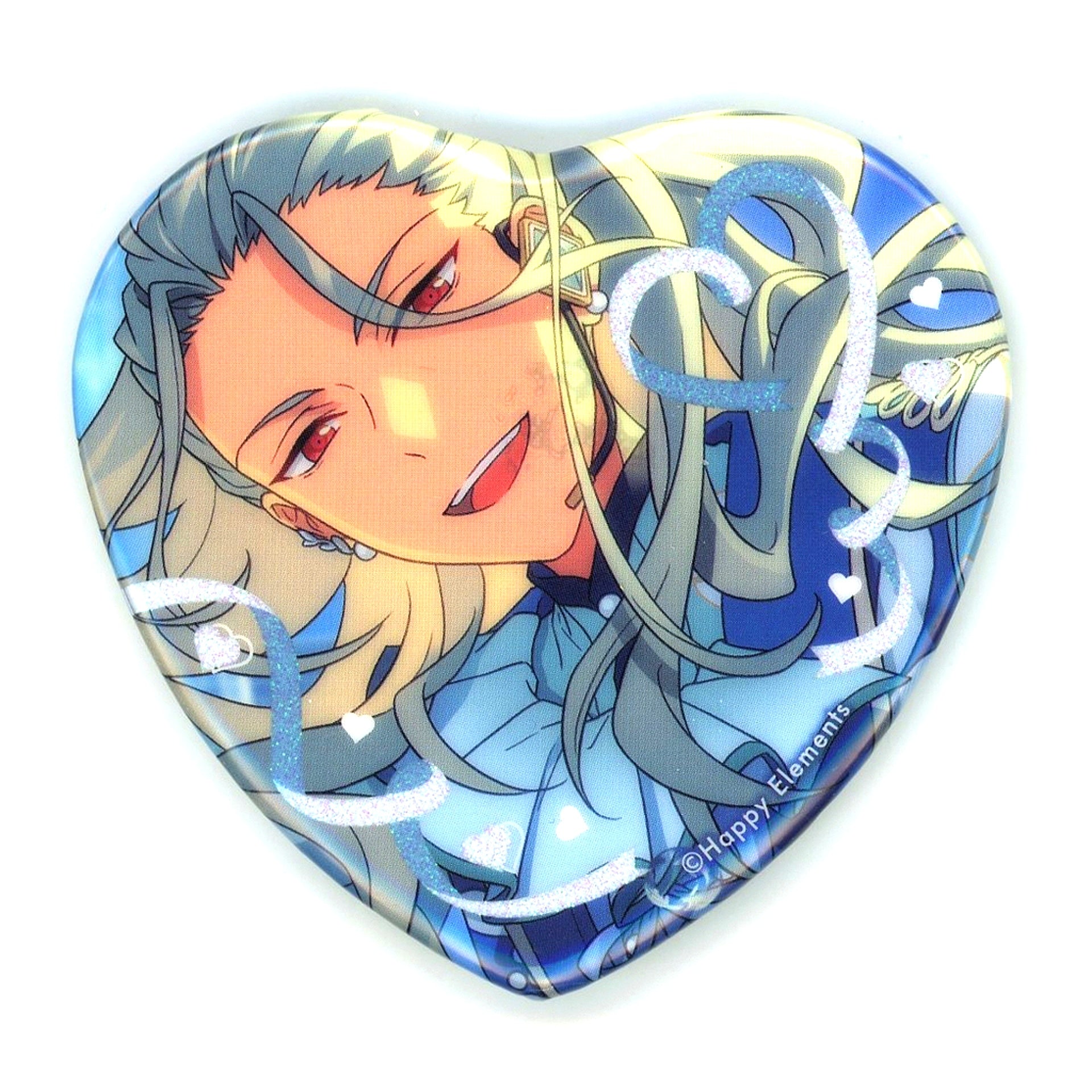 Nagisa Ran Ensemble Stars!! White Day Heart Button [USED]