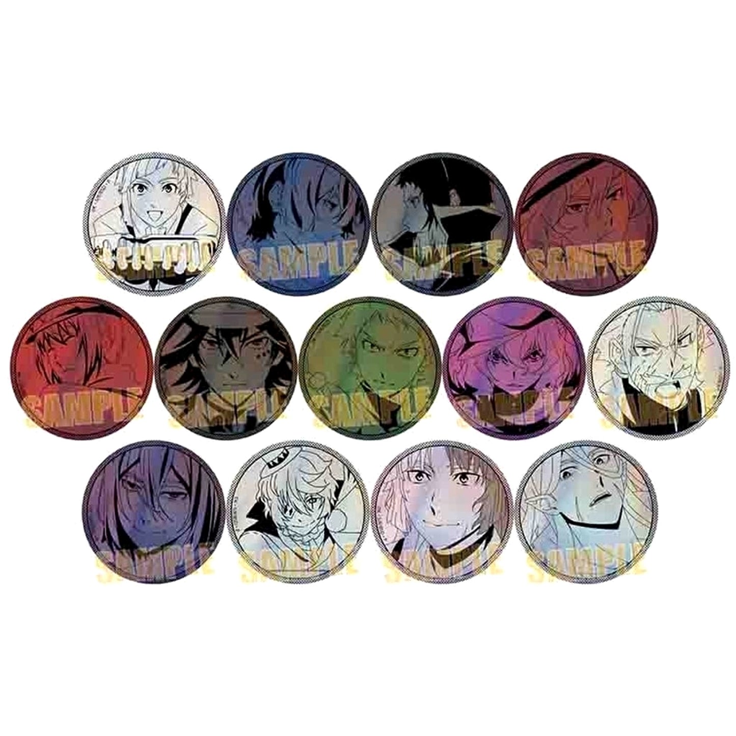 Chuya Nakahara & Others Bungo Stray Dogs All 13 Types Set Trading Hologram Button [USED]