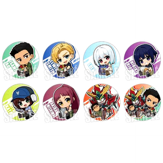 Set of 8 Brave Bang Bravern! Trading Button Gyugyutto [USED]