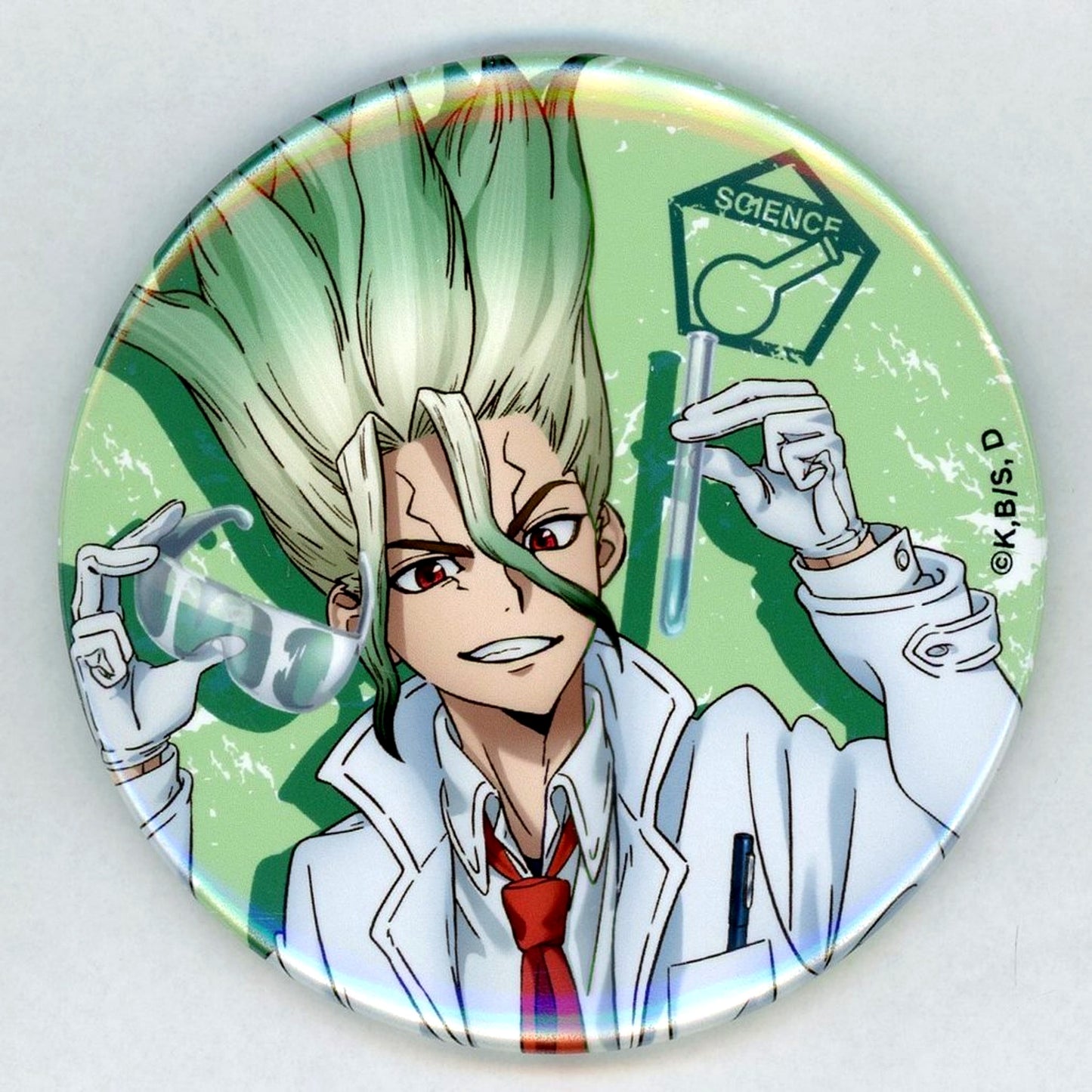 Senku Ishigami A Dr. STONE 75mm Button Kujibikido Online Kuji Club Activities Prize D-1 [USED]