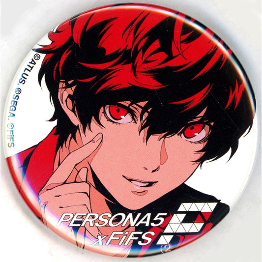Protagonist P5 White Background Persona 3 4 5 Trading Button 2 FiFS Illustration Exhibition Plus [USED]