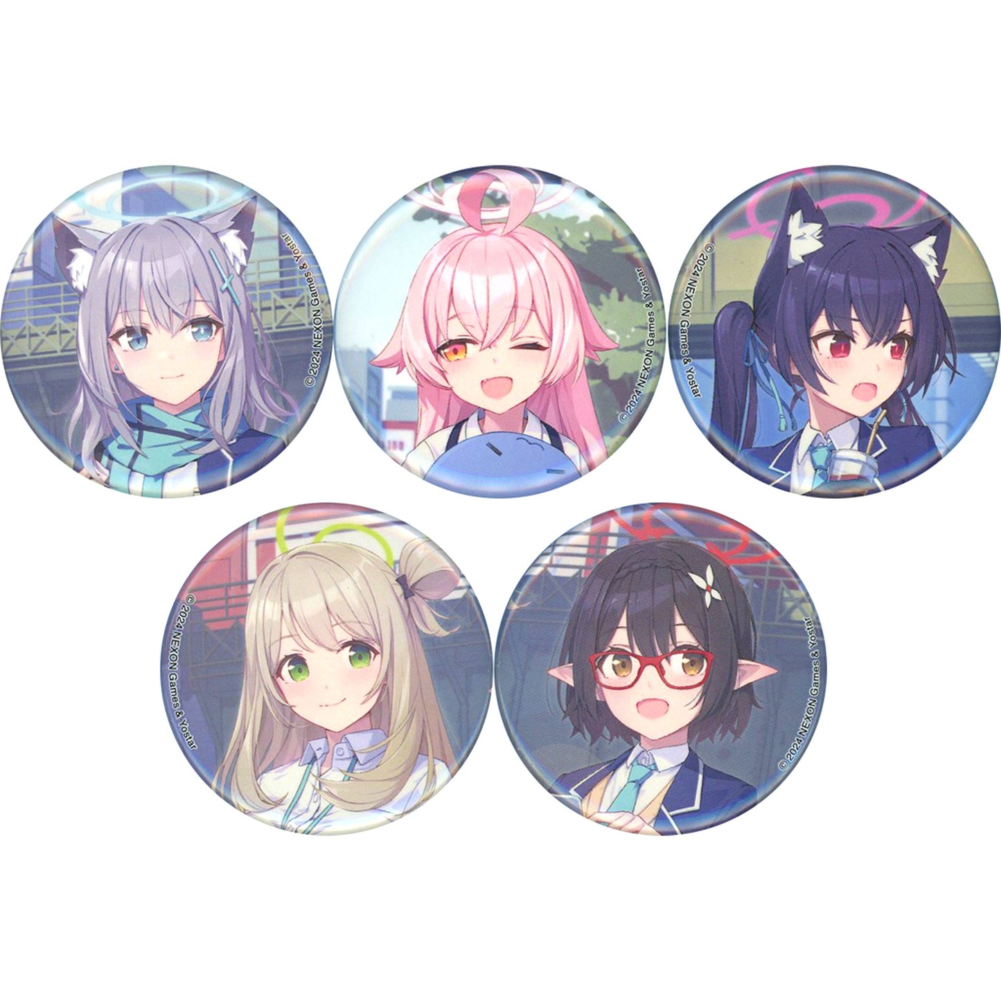 Abydos Foreclosure Task Force Blue Archive 5 Button Set Yostar OFFICIAL SHOP JR Akihabara Station Store Limited [USED]