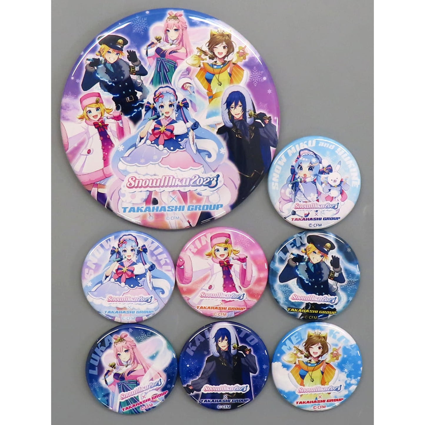Snow Miku 2023 X Takahashi Group Hatsune Miku & Others Can Badge Complete Set Karaoke Mash Broad Store Limited Buttons [USED]