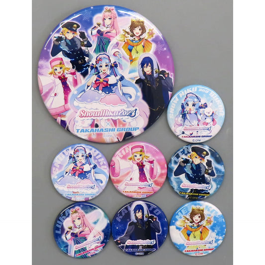 Snow Miku 2023 X Takahashi Group Hatsune Miku & Others Can Badge Complete Set Karaoke Mash Broad Store Limited Buttons [USED]