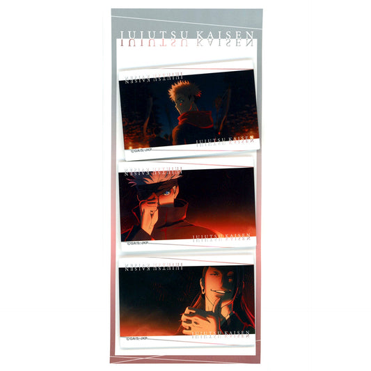 Set of 3 Yuji Itadori & Satoru Gojo & Suguru Geto Jujutsu Kaisen Shibuya Incident Scene Shot OP Square Button [USED]