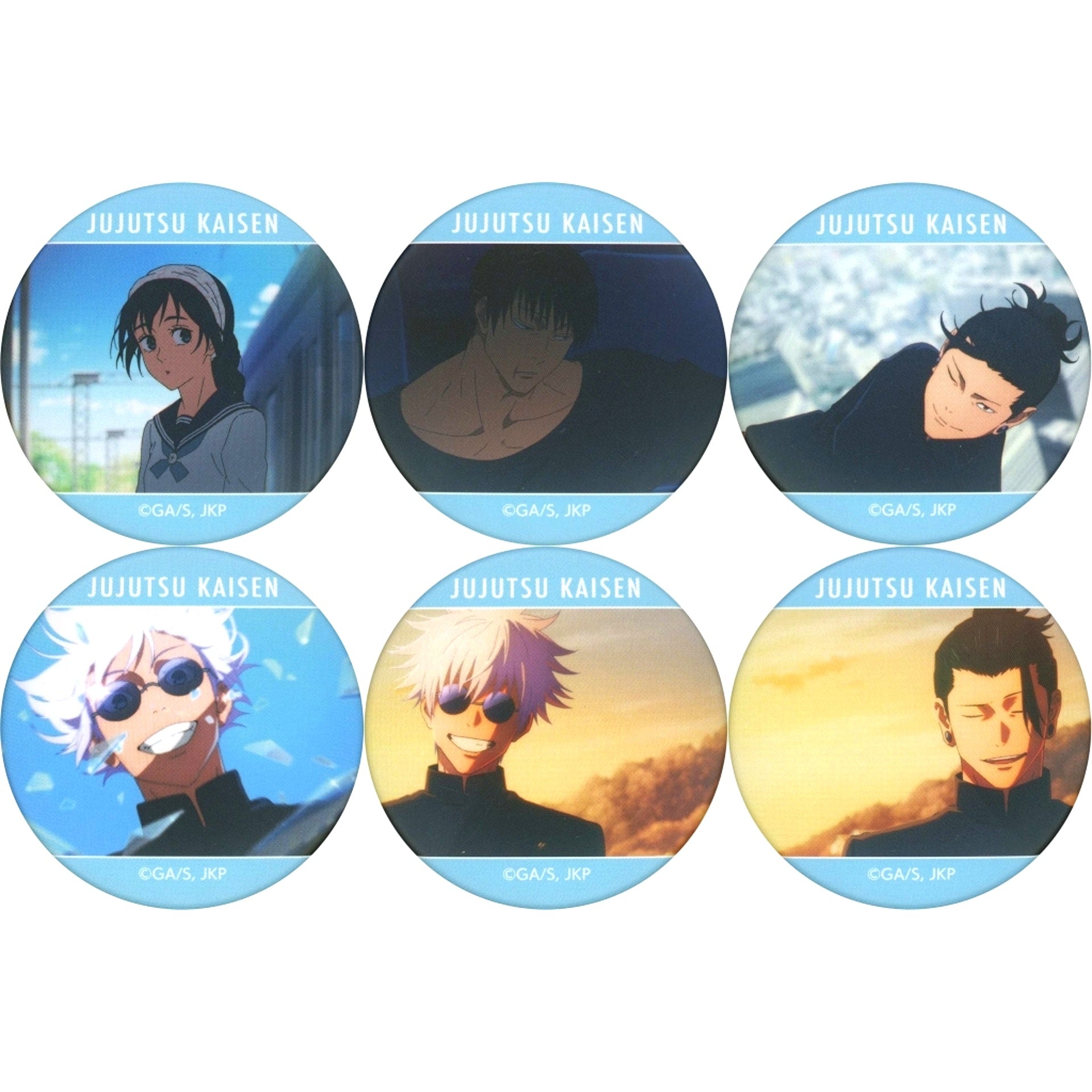 Set of 6 Jujutsu Kaisen Season 2 Shibuya Incident CLIMAX Button Collection Hidden Inventory Premature Death OP [USED]