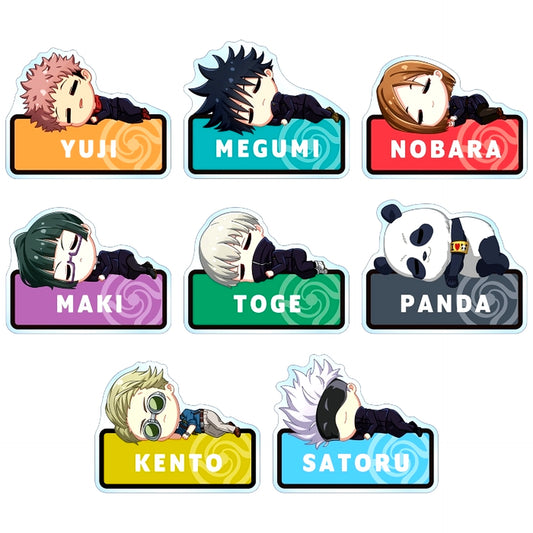 Set of 8 Jujutsu Kaisen Trading Chibikoro Acrylic Name Plate [USED]
