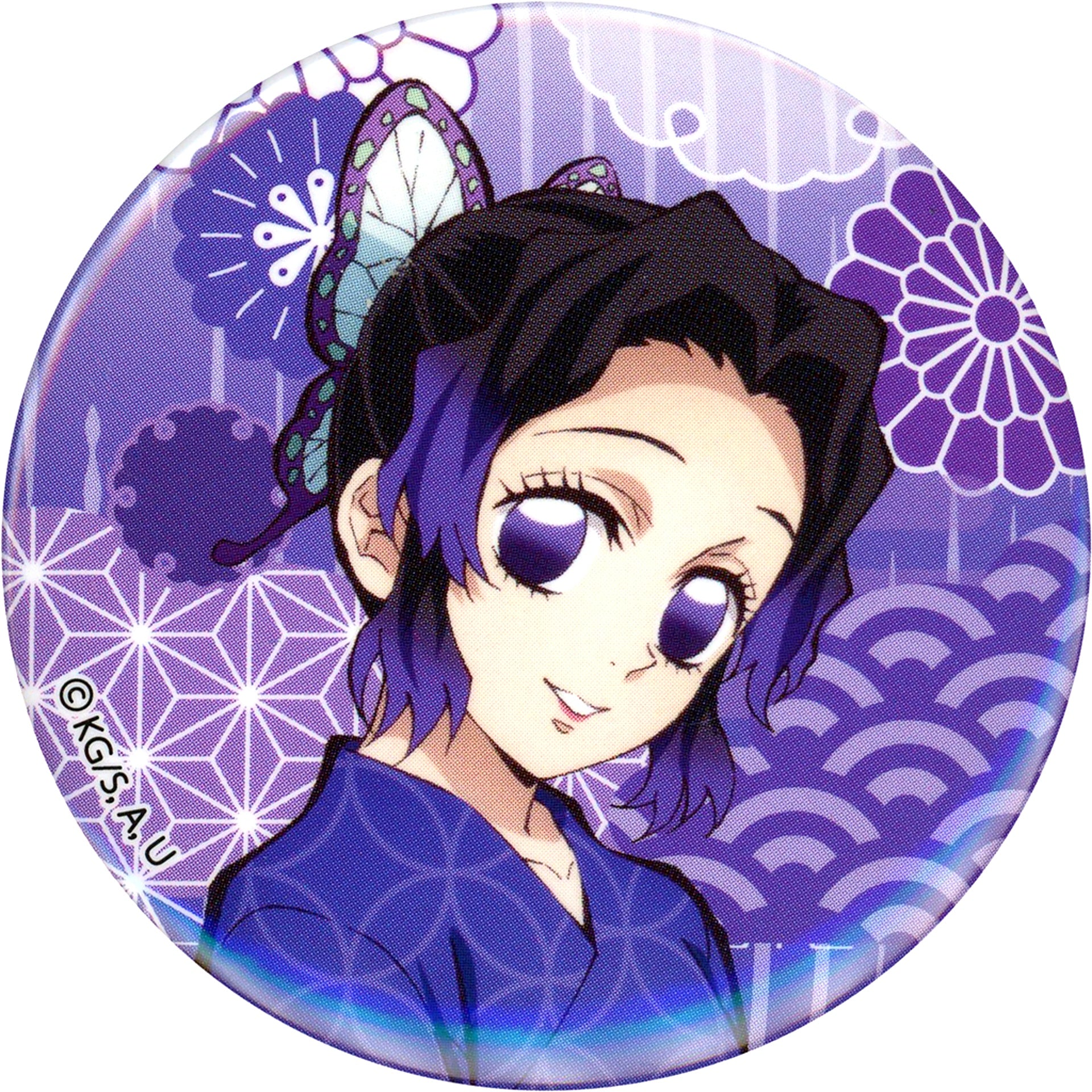 Shinobu Kocho Demon Slayer x Gokurakuyu RAKU SPA Vol. 3 Hashira's Paradise Holiday After Bath Button [USED]