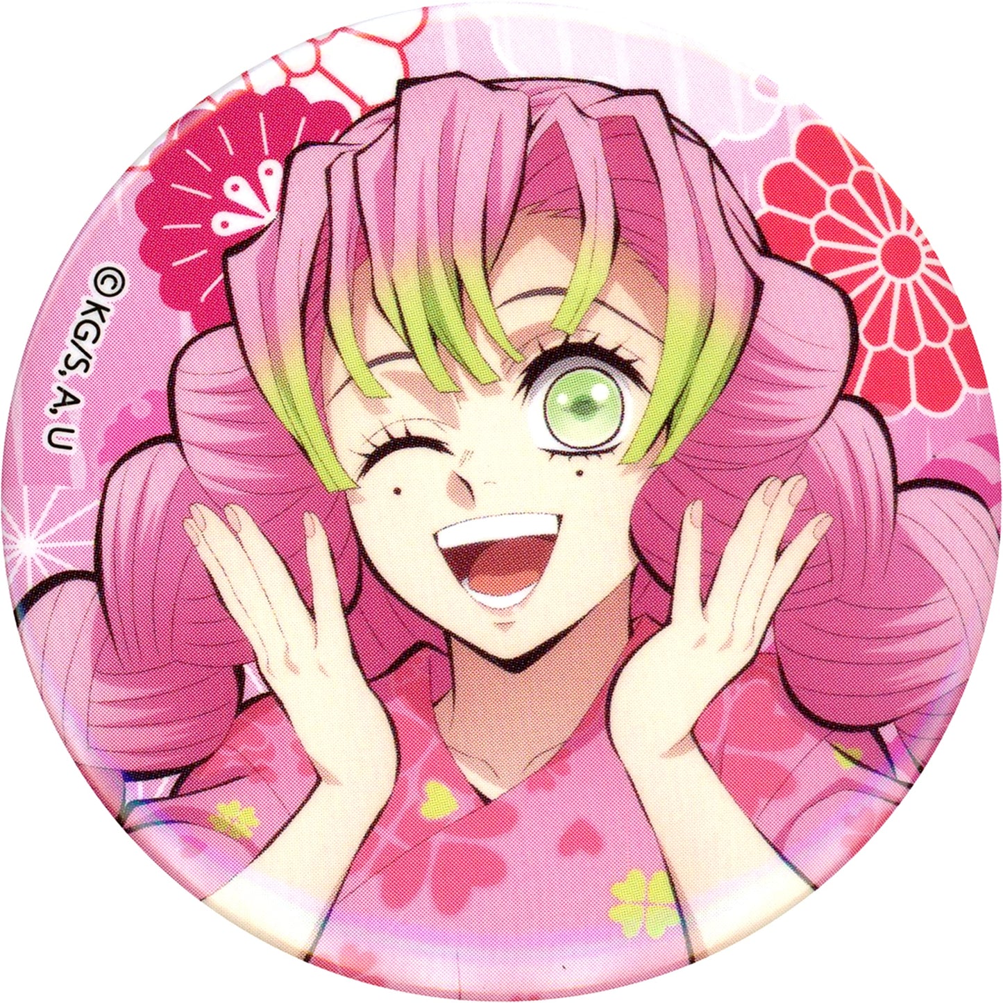 Mitsuri Kanroji Demon Slayer: Kimetsu no Yaiba x Gokurakuyu RAKU SPA 3rd Hashiras Gokuraku Holiday Yuagari Button [USED]