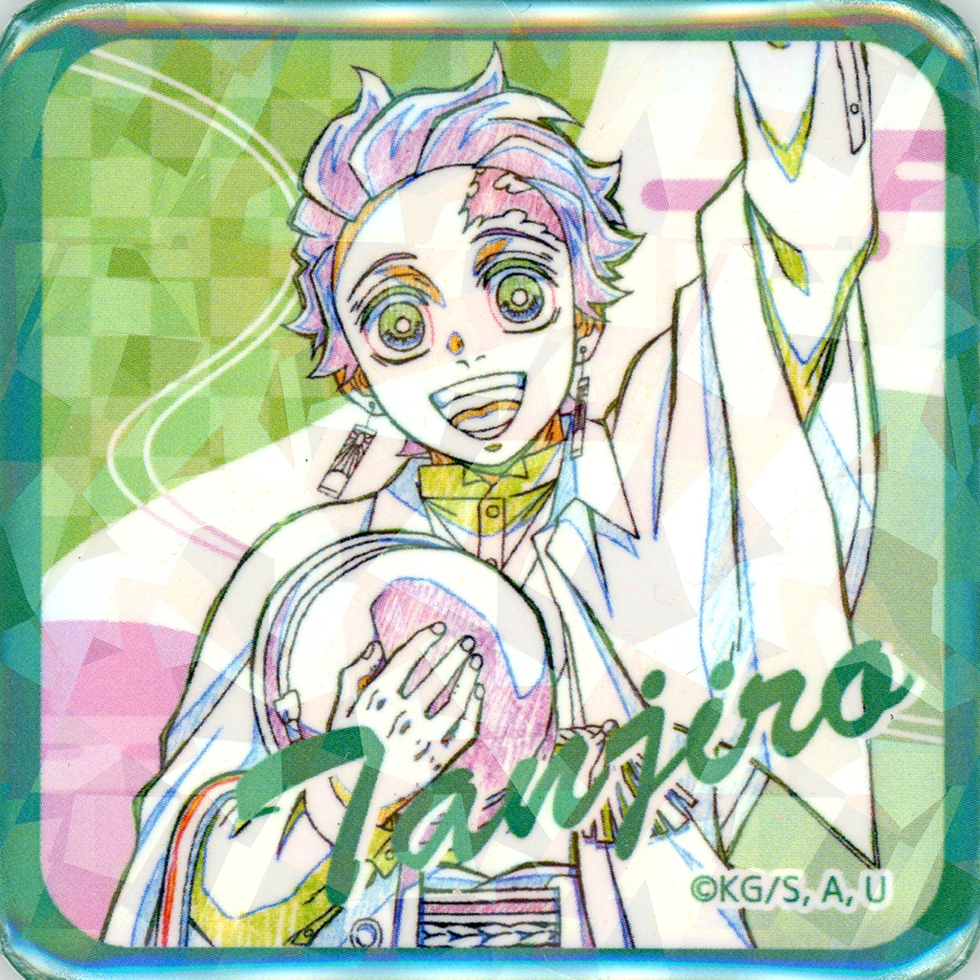 Tanjiro Kamado Name Entered Demon Slayer: Kimetsu no Yaiba Orchestra Concert Kimetsu no Kanade Swordsmith Village Arc Original Picture Glitter Button [USED]