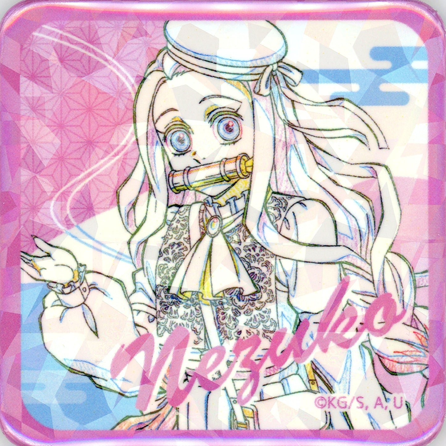 Nezuko Kamado Demon Slayer: Kimetsu no Yaiba With Name Orchestra Concert Kimetsu no Kanade Swordsmith Village Arc Original Art Glitter Button [USED]