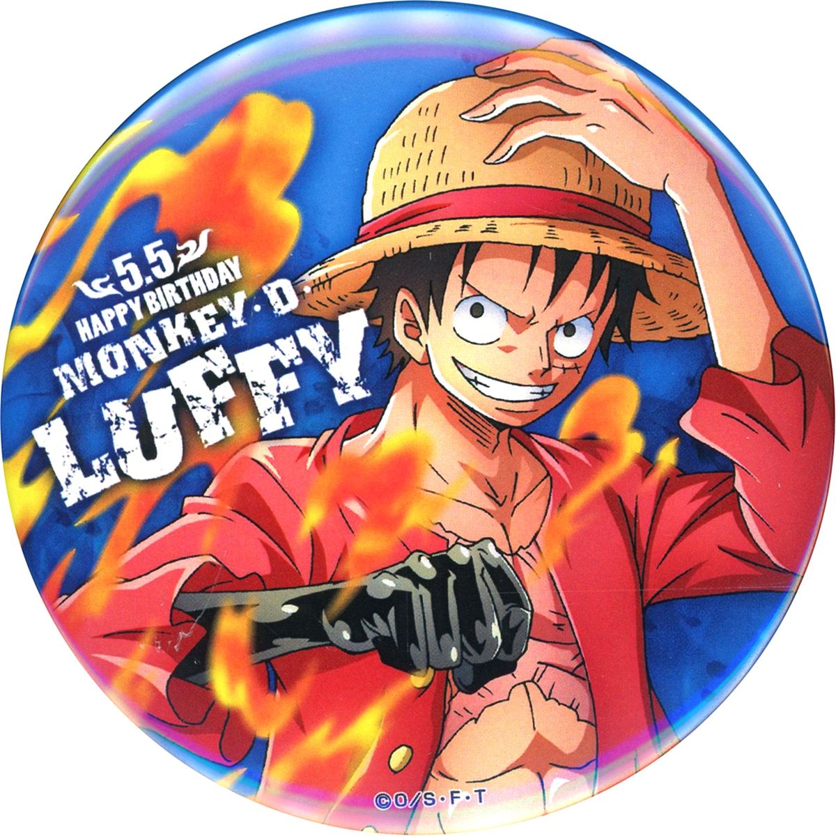 Monkey D. Luffy One Piece Birthday Vol.2 2018 Straw Store Limited Button [USED]