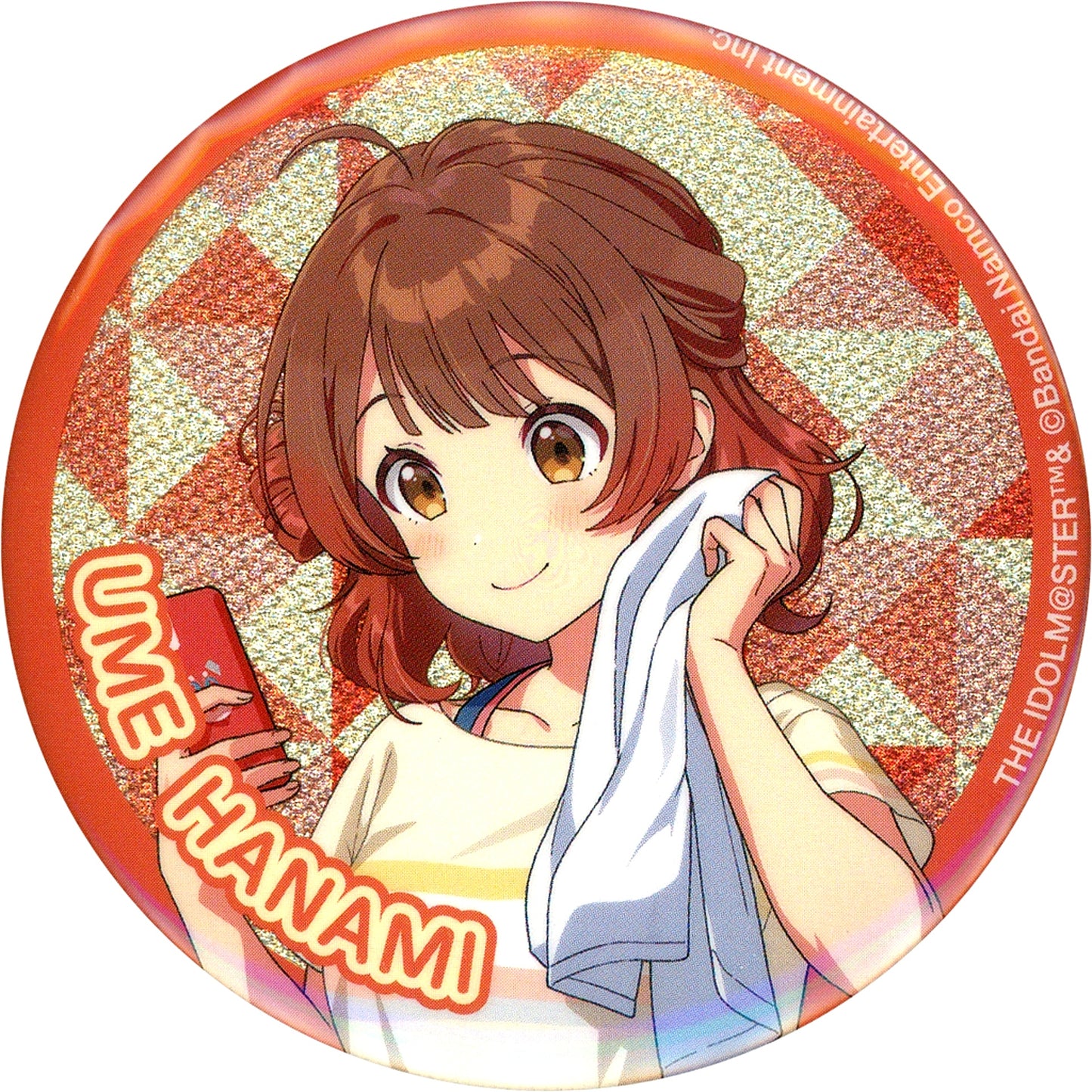 J. Ume Hanami Glitter Tin Badge Gakuen Idolmaster [USED]