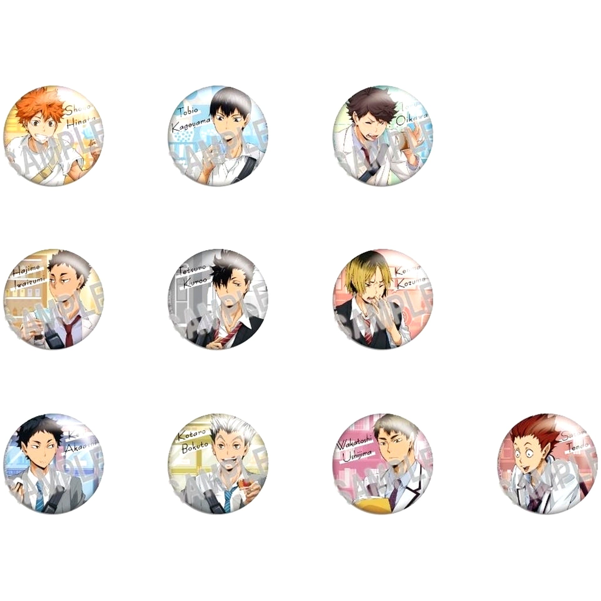 Set of 10 Haikyu!! Detour Button Color Palette [USED]