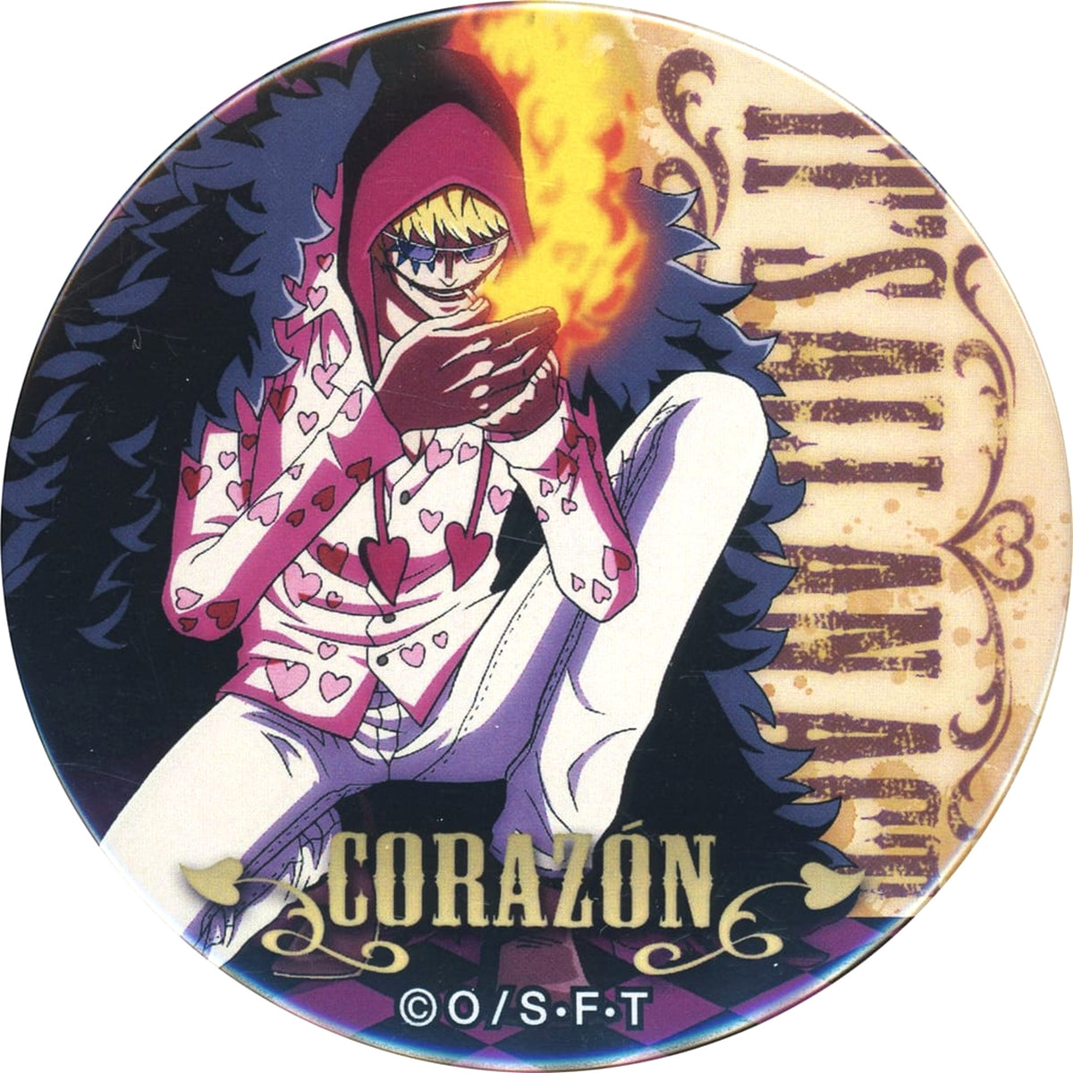 One Piece Corazon Famous Scene Badge Buttons [USED]