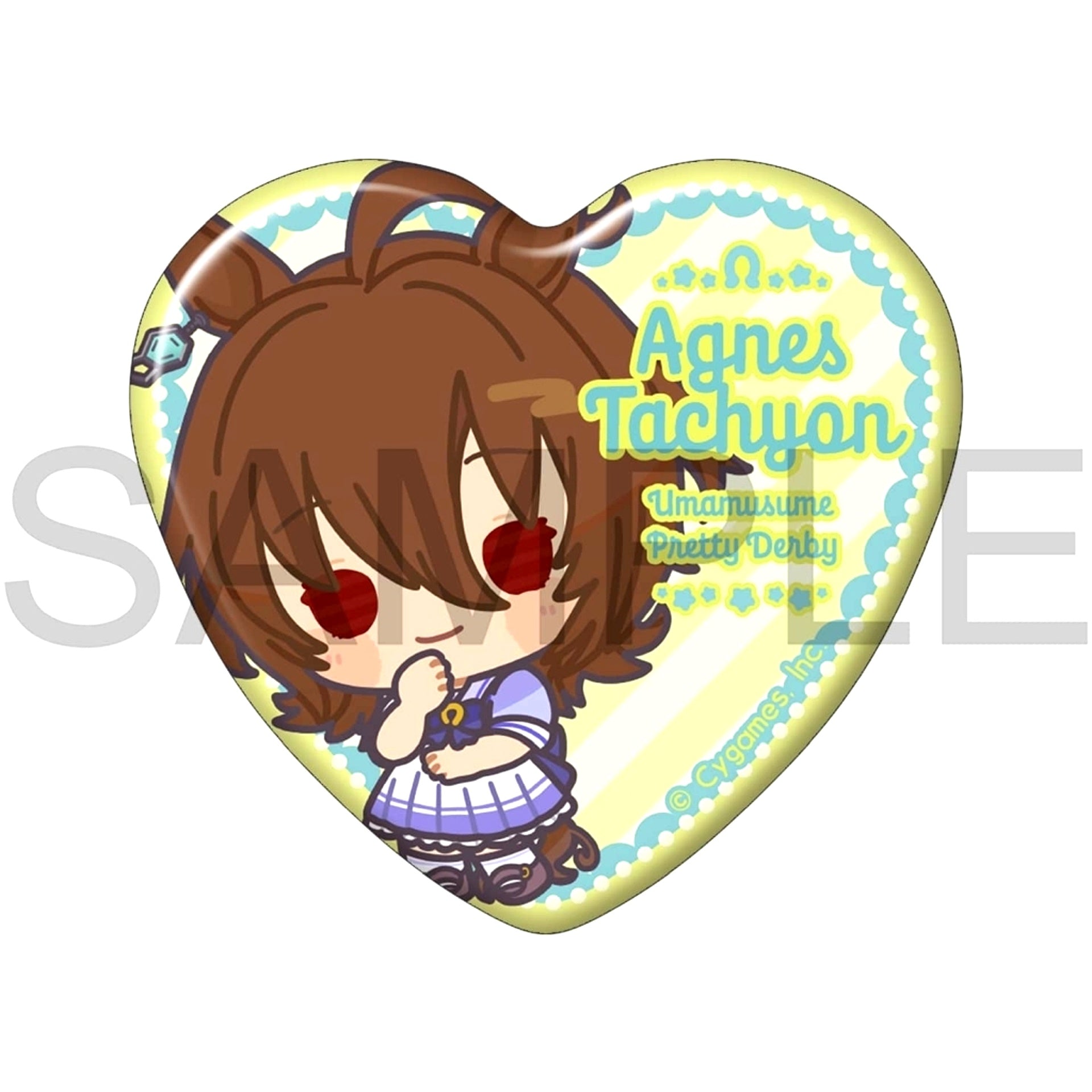 Agnes Tachyon Uma Musume Pretty Derby Heart Shape Chara Badge Collection Vol.6 [USED]