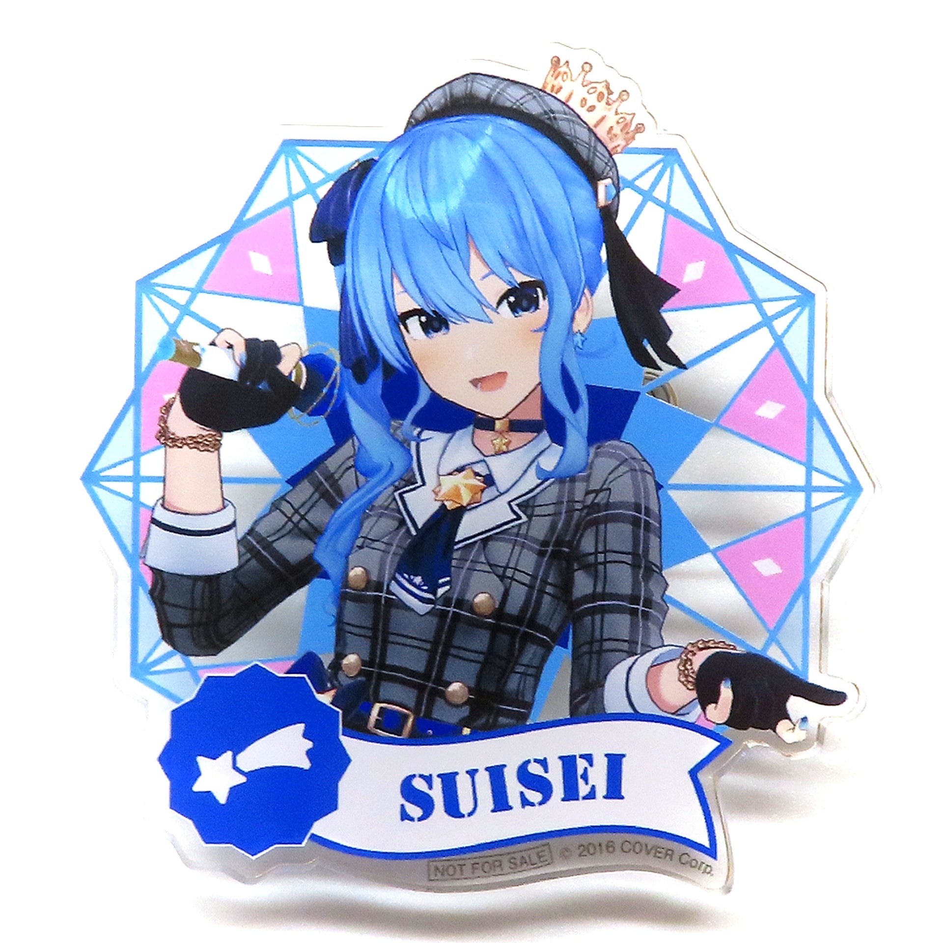 Hoshimachi Suisei Virtual YouTuber Hololive Mini Acrylic Badge Collabo Ice Cream Order Bonus x JOYPOLIS FANCY PARTY [USED]