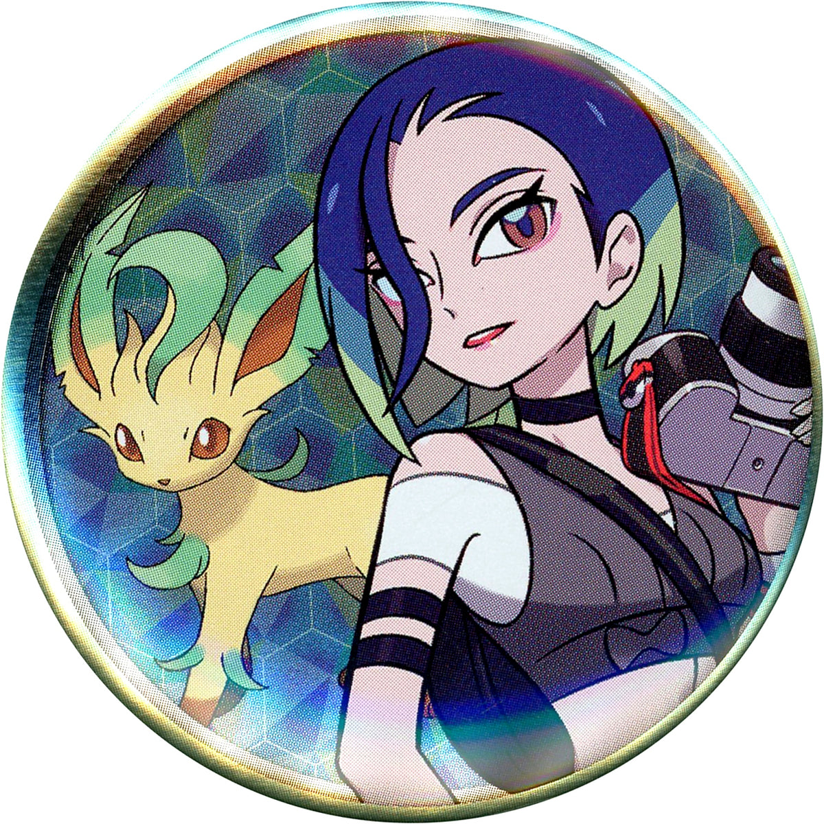 Perrin & Leafeon Pokemon Scarlet and Violet The Hidden Treasure of Area Zero Button Collection The Hidden Treasure of Area Zero Pokemon Center Limited [USED]