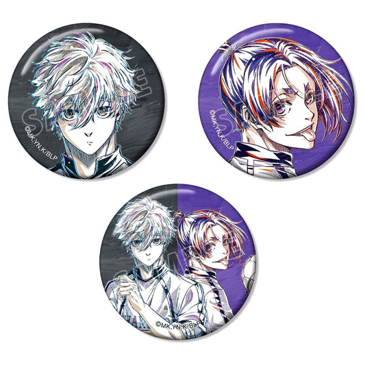 Set of 3 Seishiro Nagi & Reo Mikage Blue Lock Ani-Art 2nd Wave Button [USED]