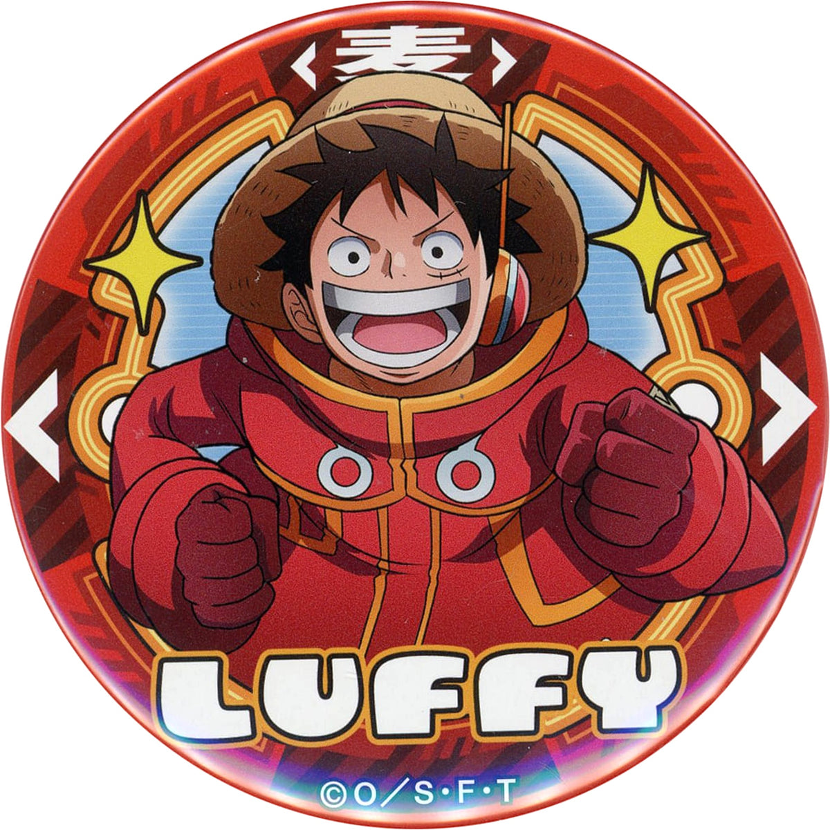 One Piece Monkey D. Luffy Yakara Can Badge Part 25 Egghead Straw Store Limited Buttons [USED]