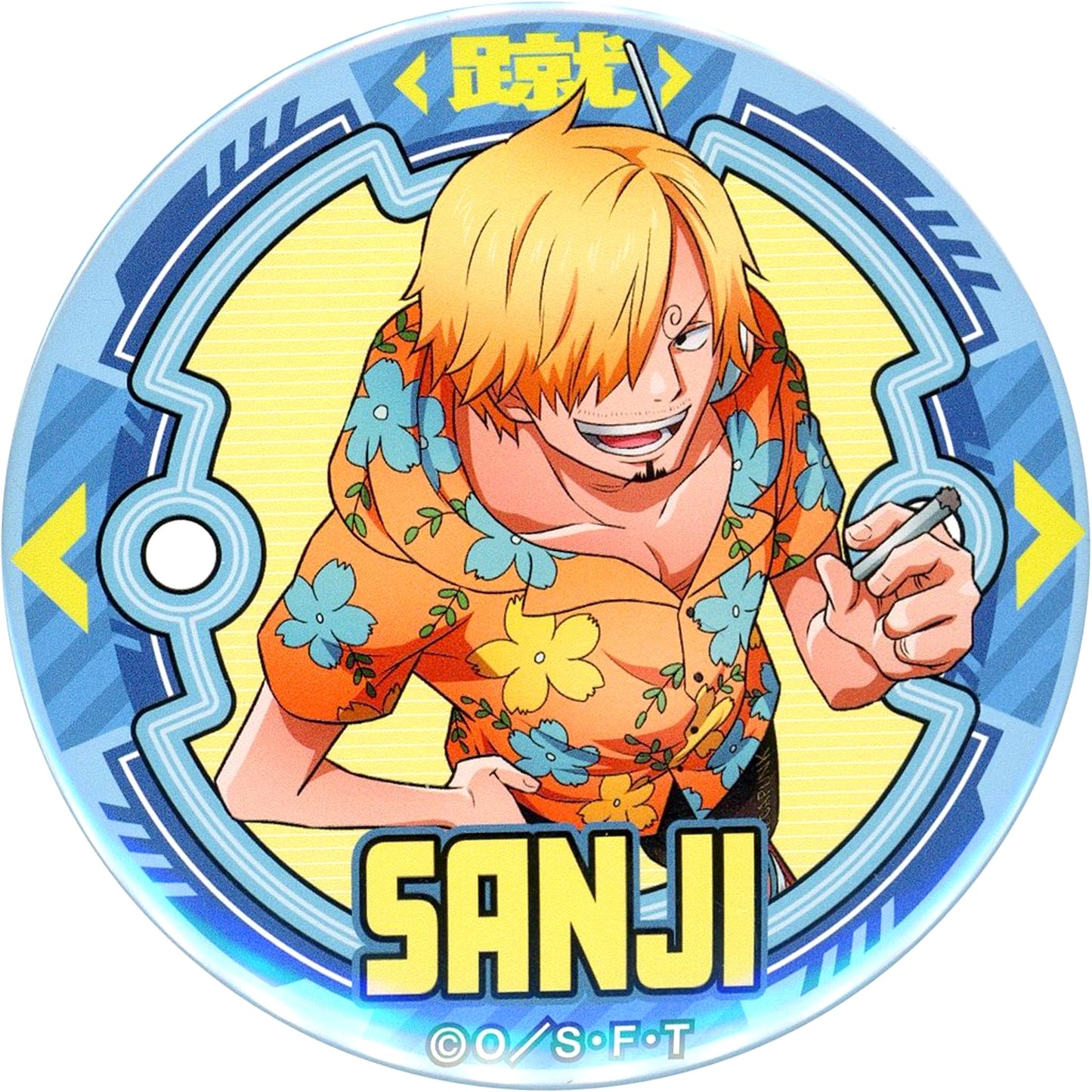Sanji One Piece Yakara Button Vol.25 EGGHEAD Mugiwara Store Limited [USED]
