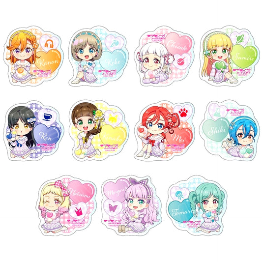 Set of 11 Love Live! Superstar!! Acrylic Badge White Day 2024 Deformed Ver. [USED]