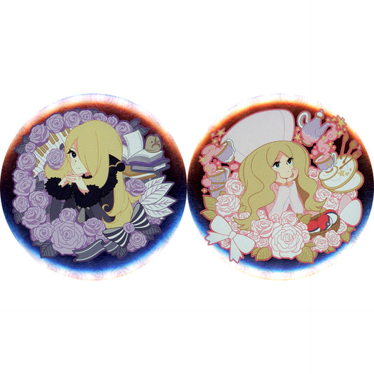 Cynthia & Caitlin Pokemon Button Set Trainers Collection TC Sazanami Town Black White Pokemon Center Limited [USED]