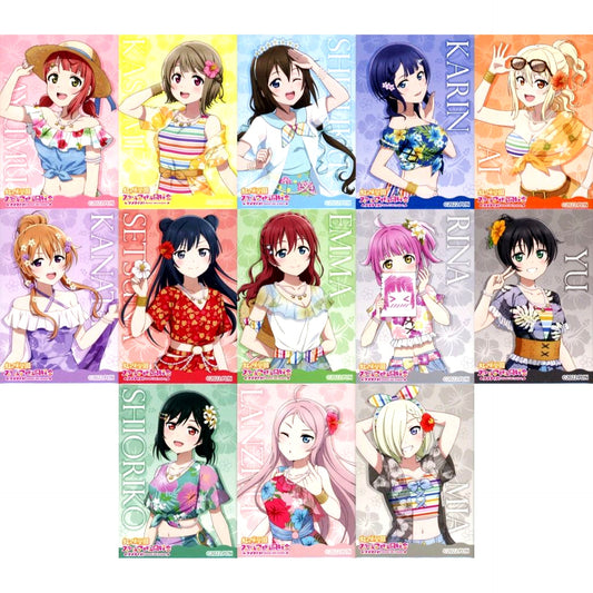 Set of 13 Love Live! Nijigasaki High School Idol Club Square Button Aloha Ver. [USED]