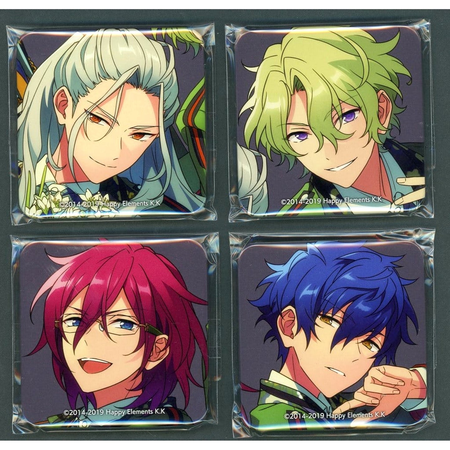 Eden Ensemble Stars!! Set of 4 Idol Square Button Set animate Limited CD Album Series Eden / Trip Paid Benefits [USED]