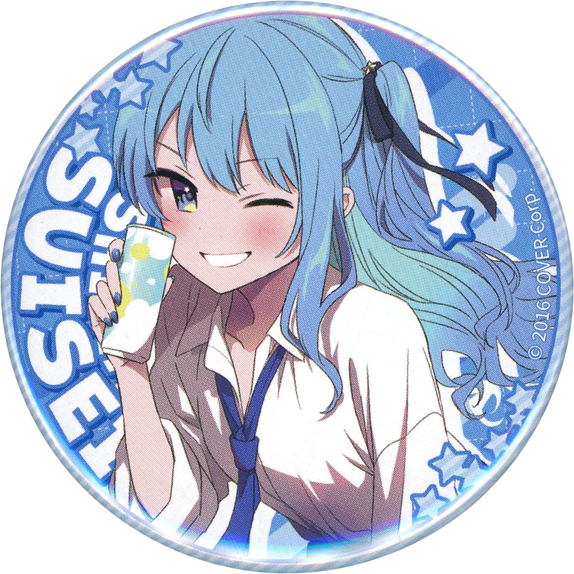 Hoshimachi Suisei hololive Trading Button Virtual Youtuber Shiranai Koto Kenkyukai x Gratte animatecafe [USED]