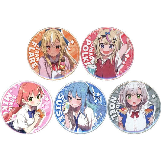 Set of 5 Virtual YouTuber Holo Live Shiranai Koto Kenkyukai x Gratte animate cafe Trading Button [USED]