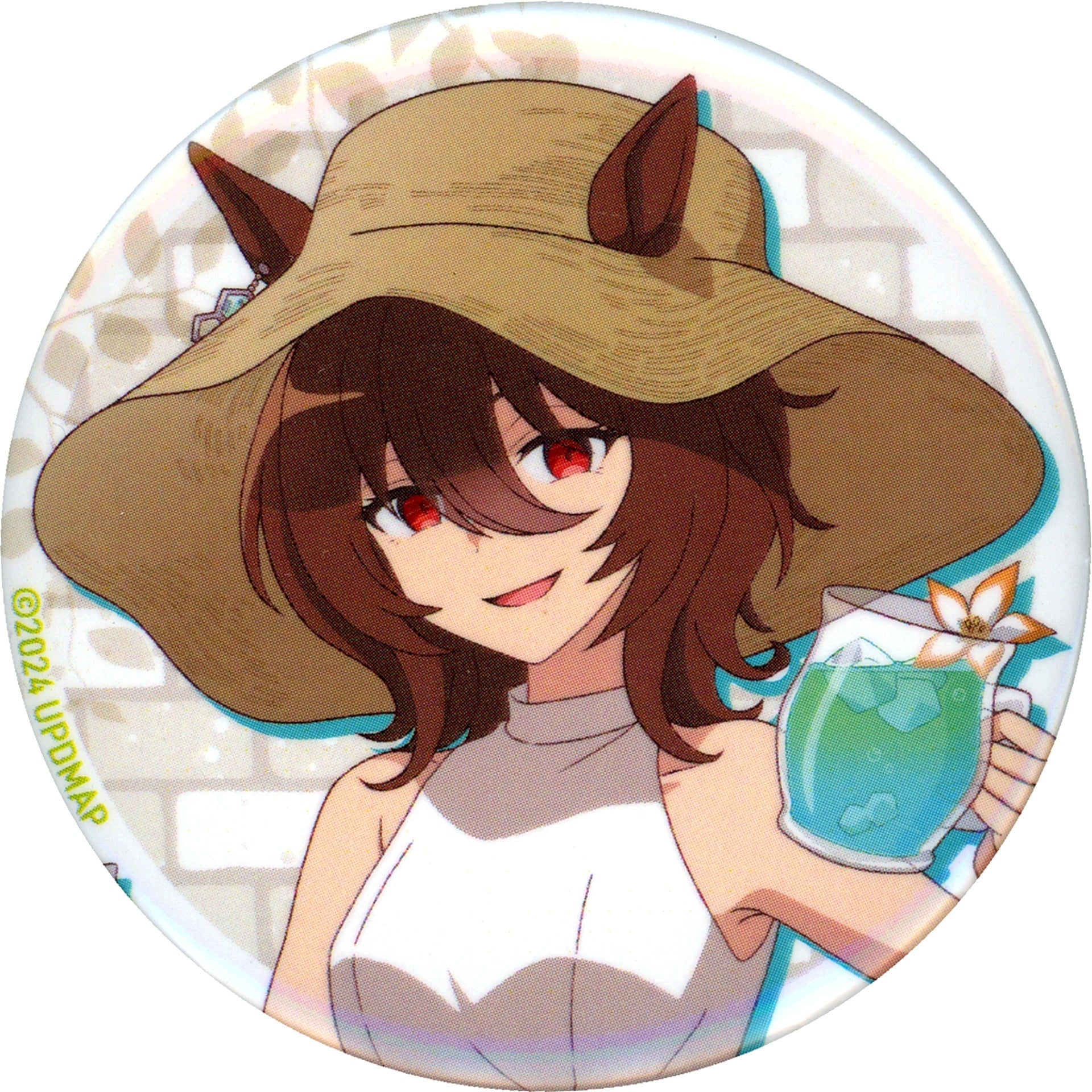 Agnes Tachyon Movie Uma Musume Pretty Derby Beginning of a New Era Trading Button Vacation Ver. Chugai Grace Cafe [USED]