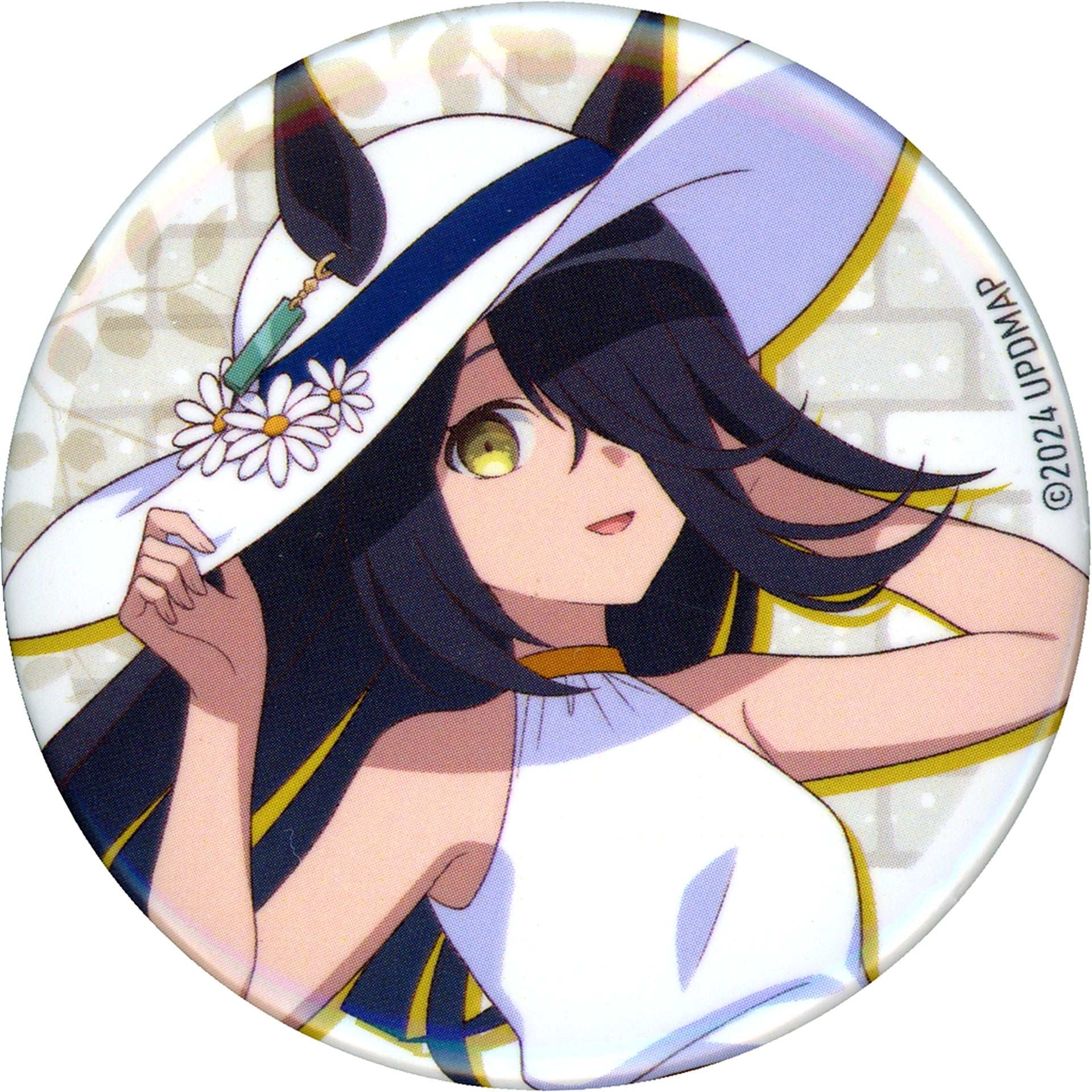 Manhattan Cafe Vacation Ver. Movie Uma Musume Pretty Derby: Beginning of a New Era x Chugai Grace Cafe Trading Button [USED]