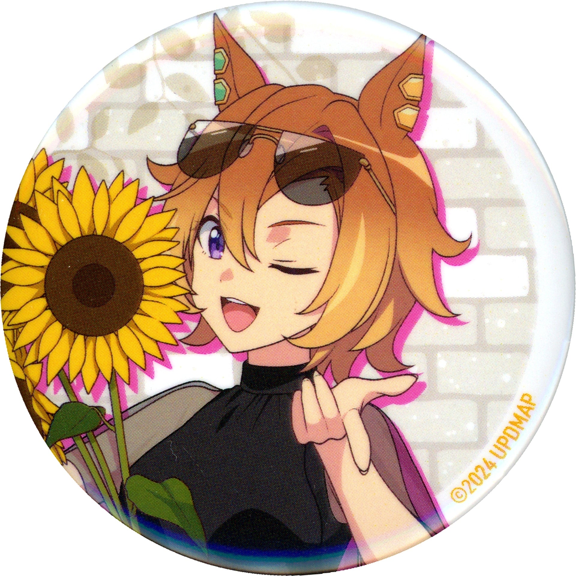 T.M. Opera O Vacation Ver. Movie Uma Musume Pretty Derby: Beginning of a New Era x Chugai Grace Cafe Trading Button [USED]