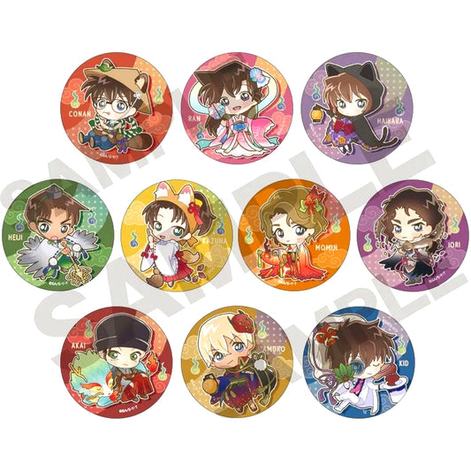 Set of 10 Detective Conan Trading Button Hyakki Yagyo Mini Character [USED]