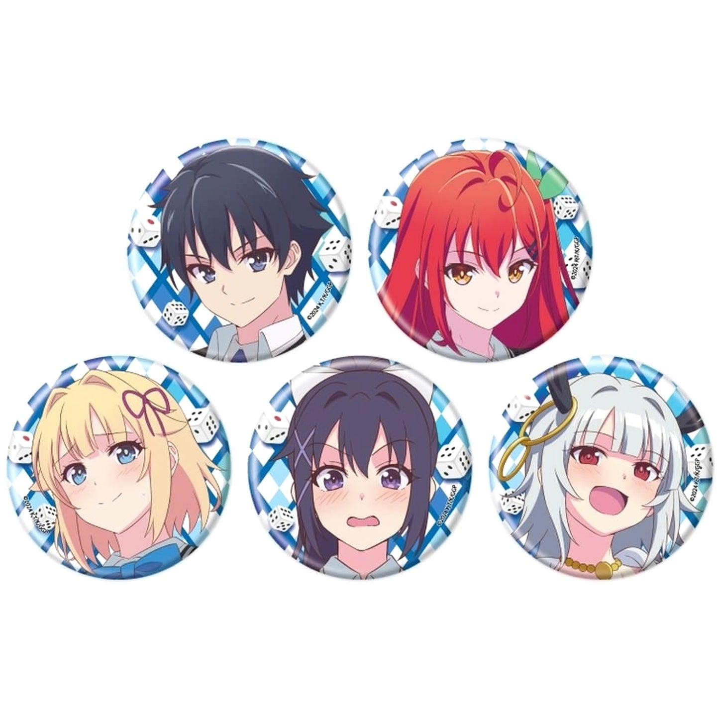 Fay Theo Philus & Others Gods' Game We Play All 5 Types Set Button 01.Official Illustration [USED]
